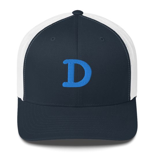 Detroit 'Old French D' Trucker Hat | Azure Embroidery