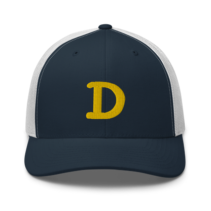 Detroit 'Old French D' Trucker Hat | Gold Embroidery