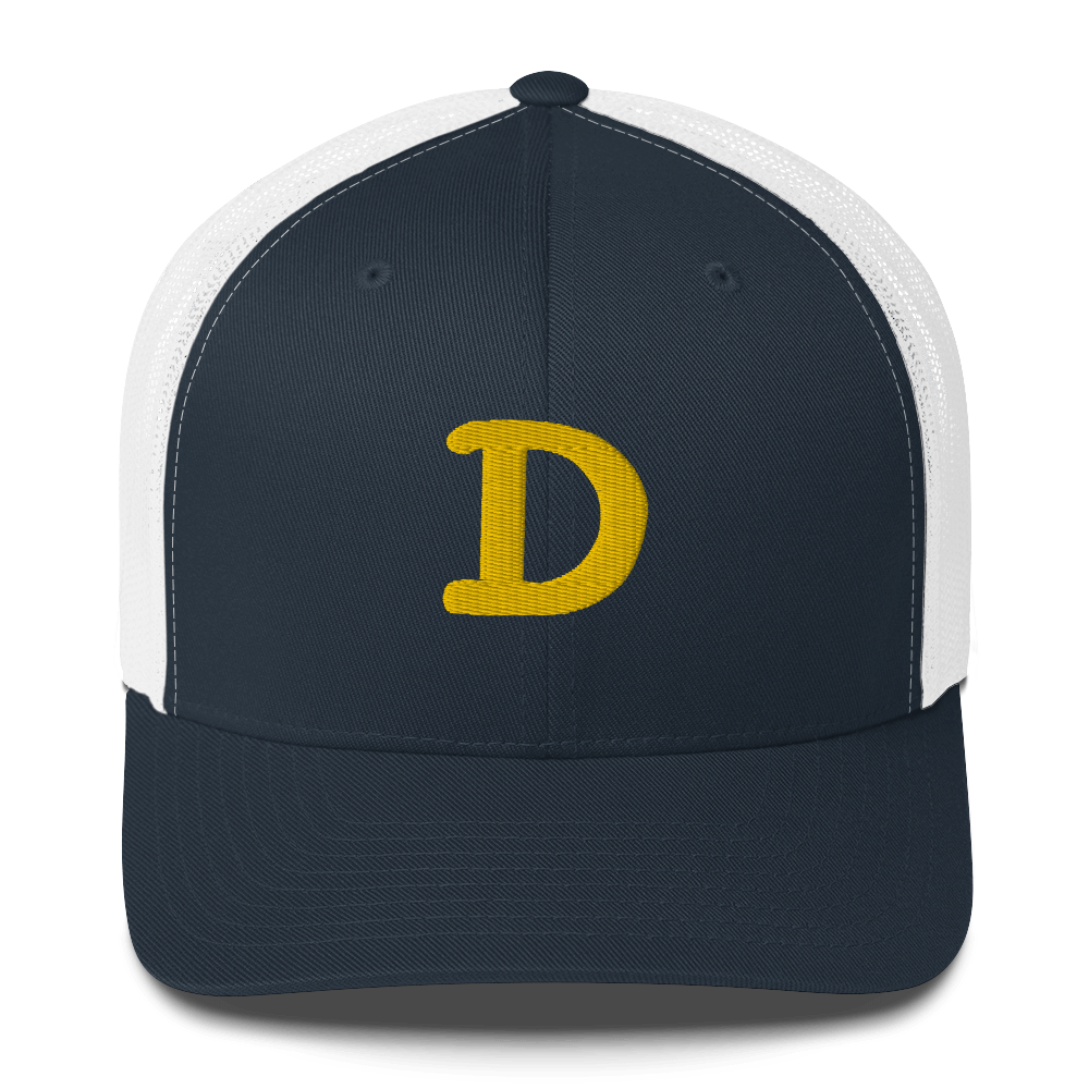 Detroit 'Old French D' Trucker Hat | Gold Embroidery