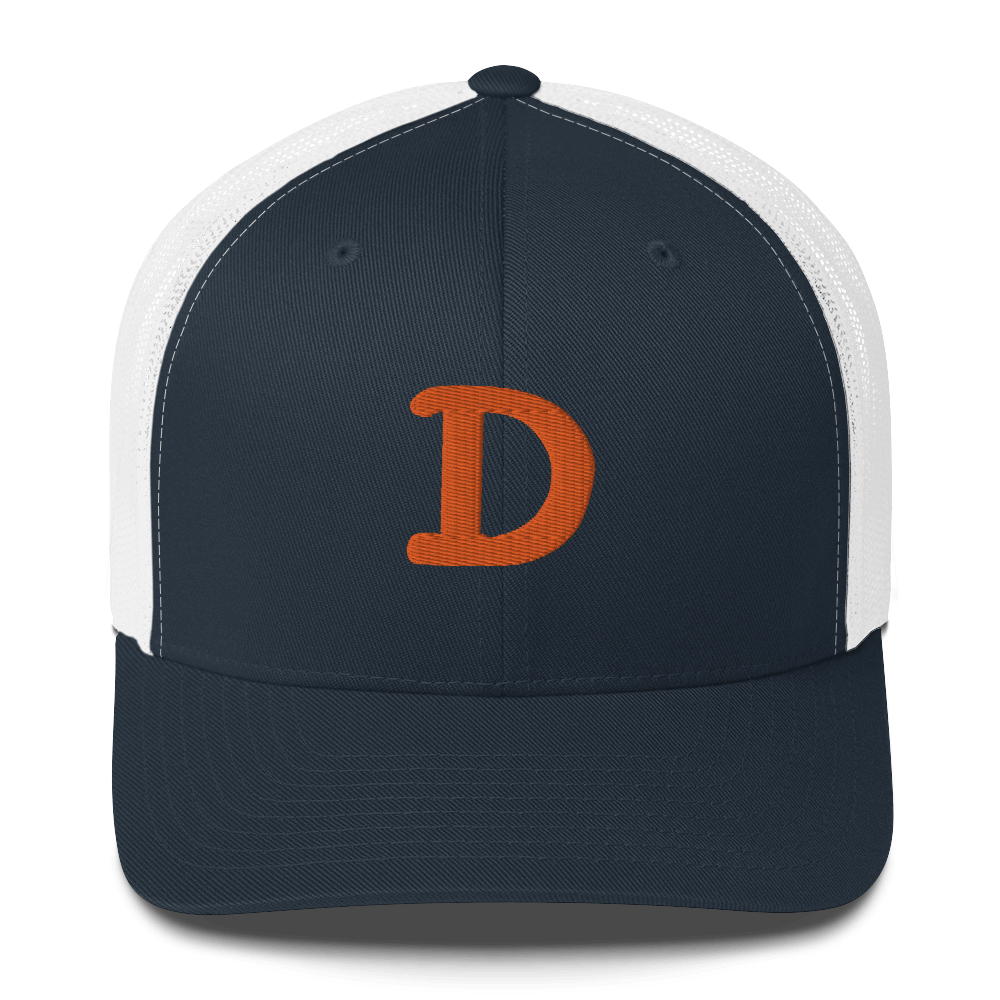 Detroit 'Old French D' Trucker Hat | Orange Embroidery