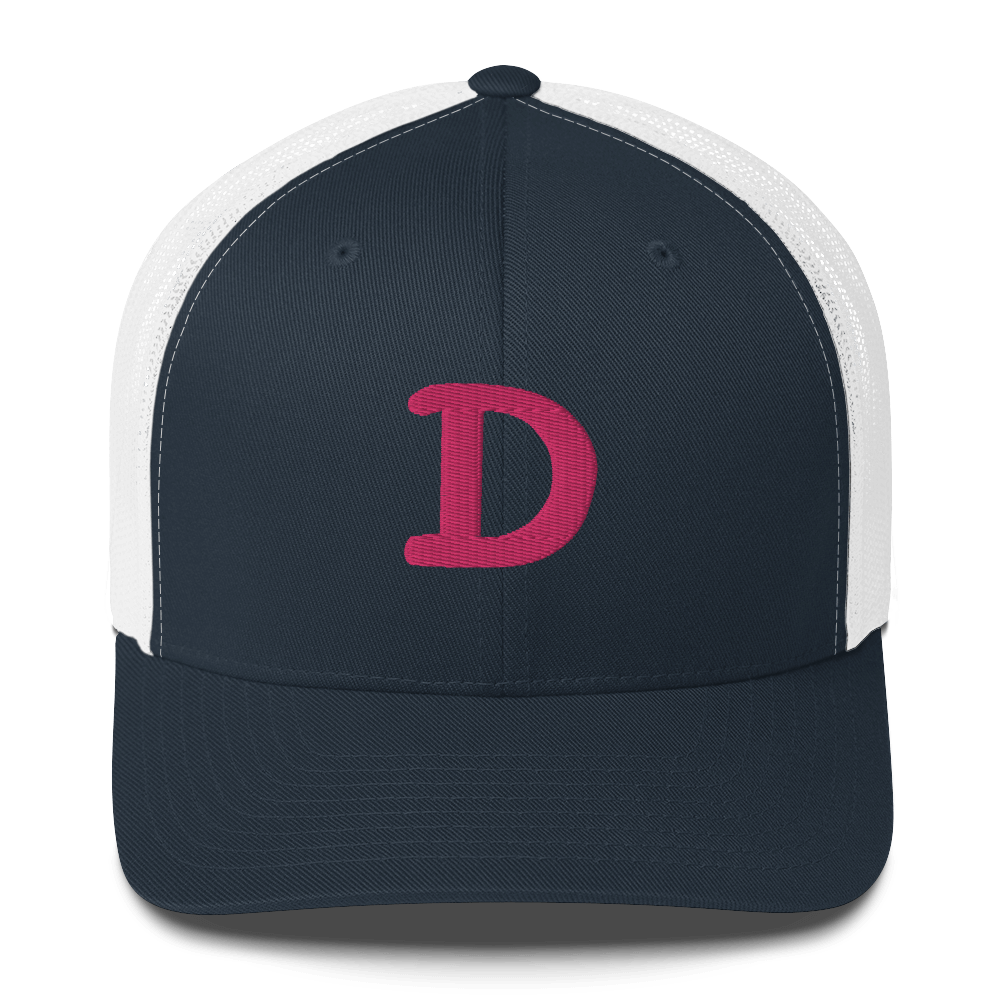 Detroit 'Old French D' Trucker Hat | Pink Embroidery