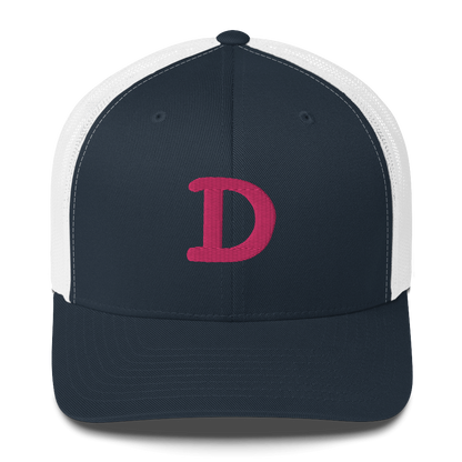 Detroit 'Old French D' Trucker Hat | Pink Embroidery