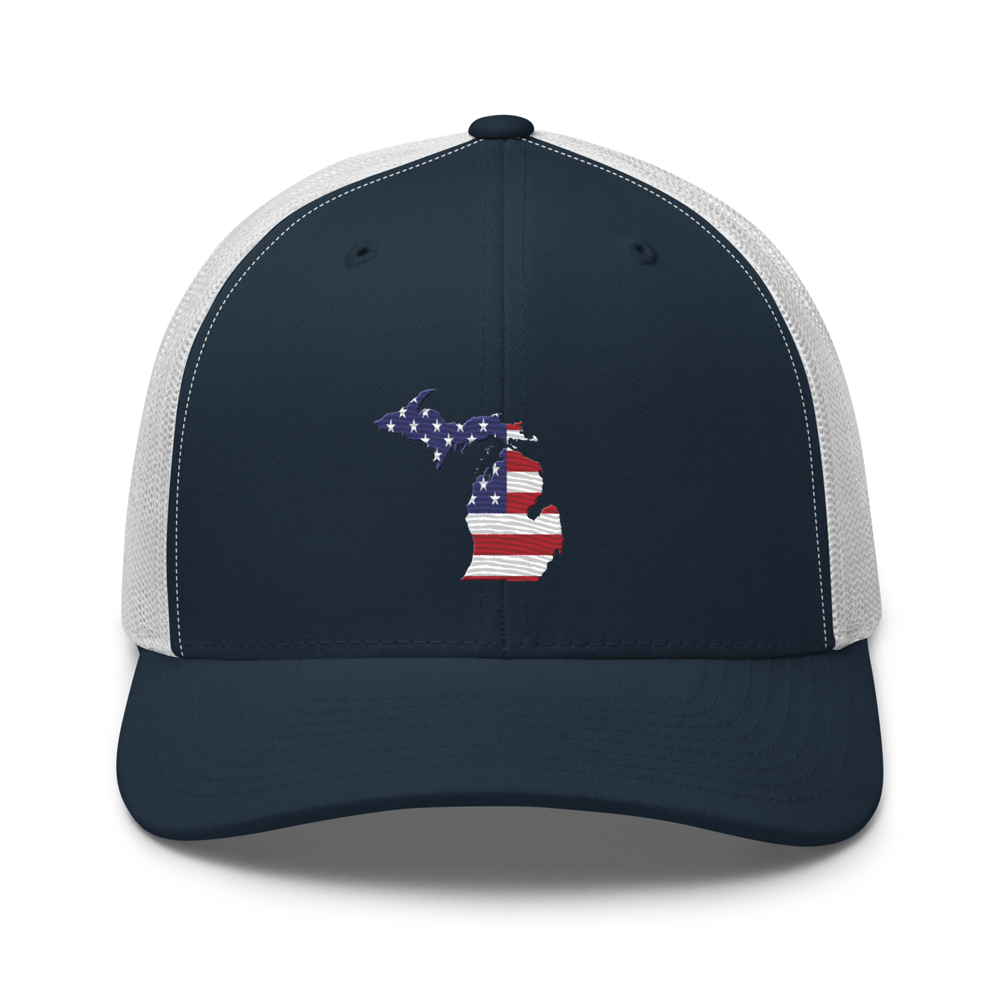 State of Michigan Trucker Hat (w/ USA Flag Outline)