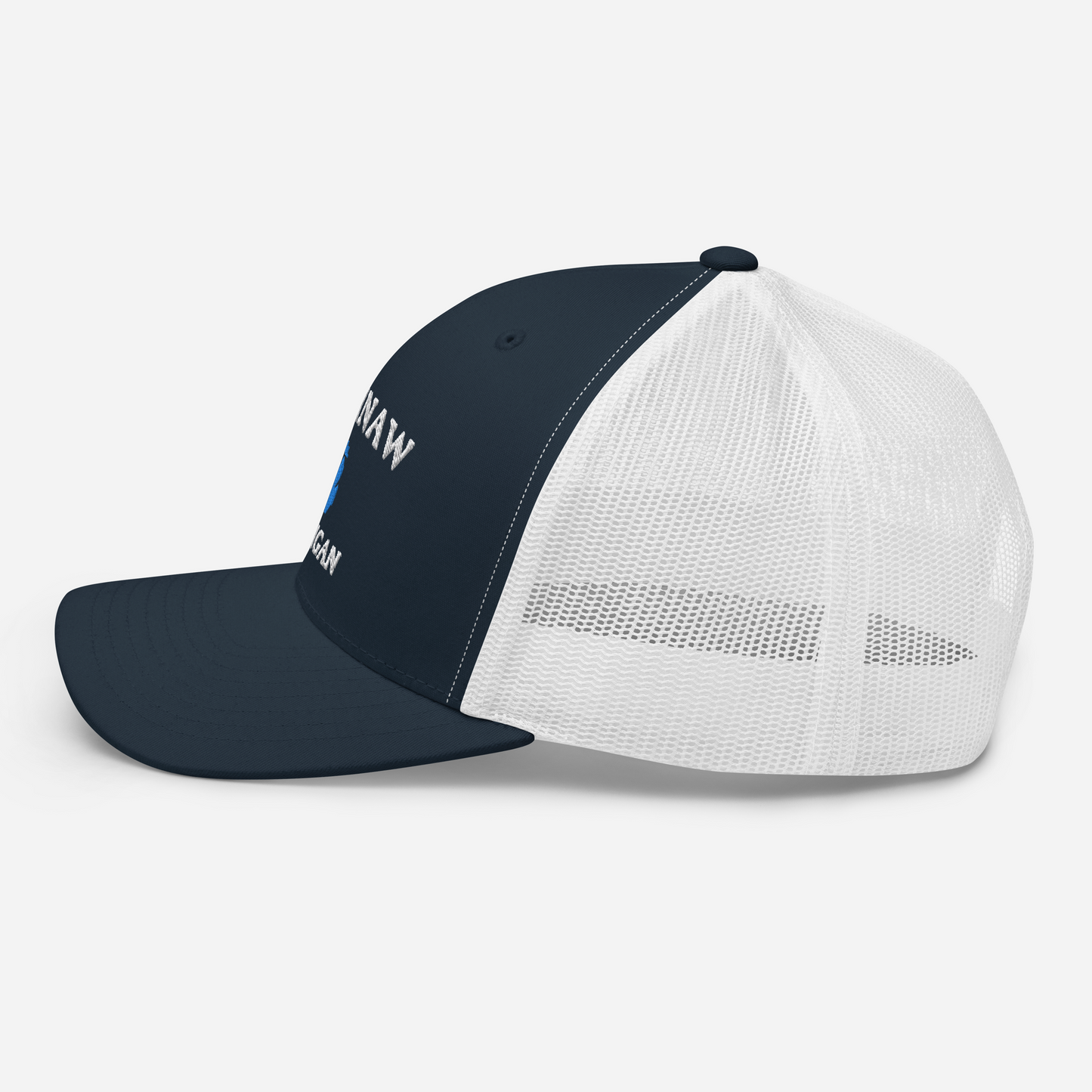 'Saginaw Michigan' Trucker Hat (w/ Michigan Outline)