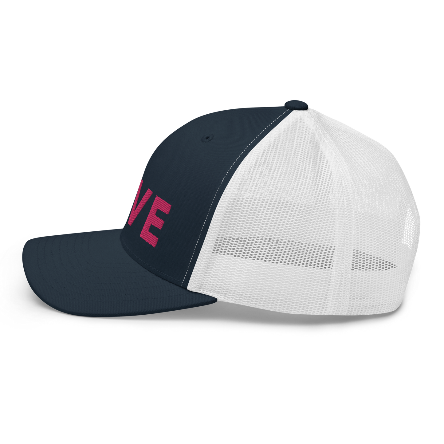 Michigan 'Love' Trucker Hat (Geometric Sans Font) | Pink Embrodiery