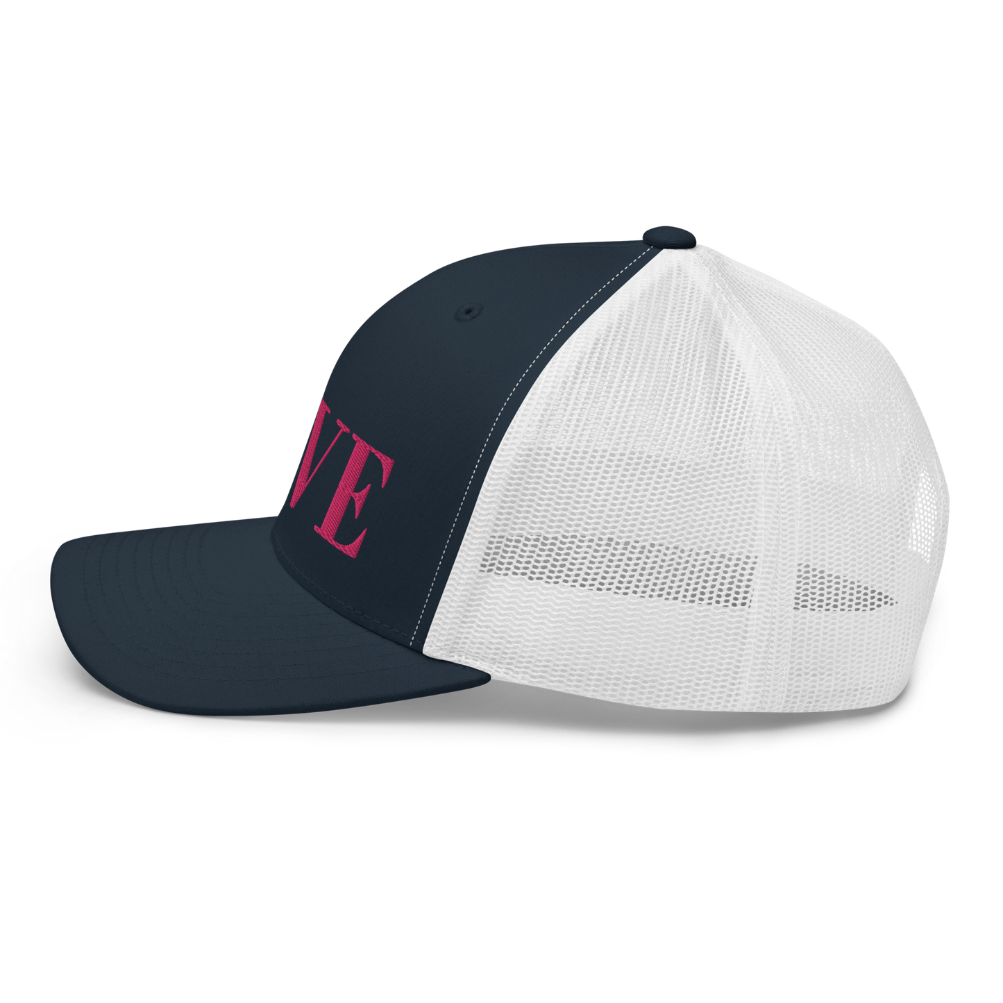 Michigan 'Love' Trucker Hat (Didone Font) | Pink Embrodiery