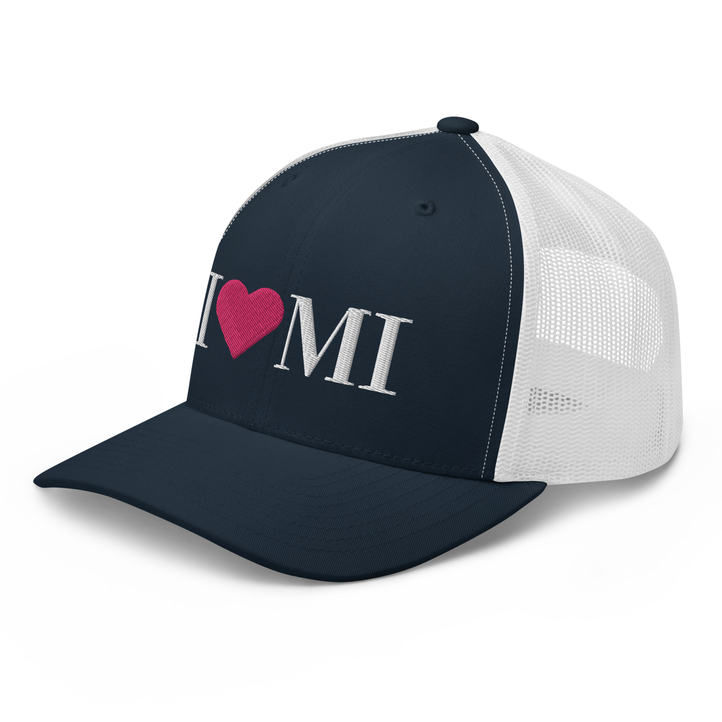 Michigan 'I ❤️ MI' Trucker Hat (Didone Font)