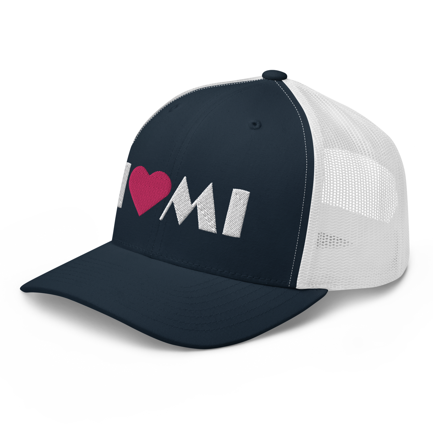 Michigan 'I ❤️ MI' Trucker Hat (Art Deco Font)