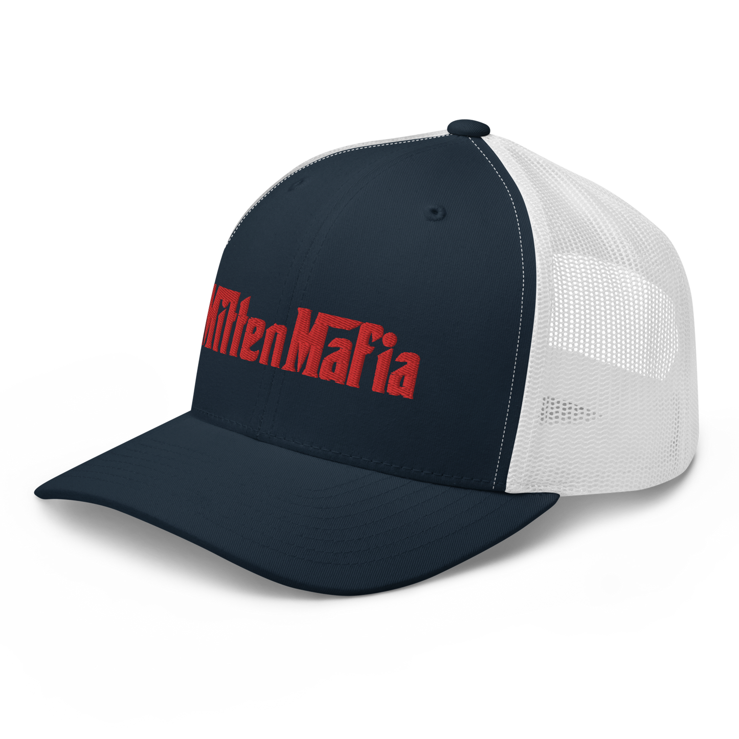 Michigan 'MittenMafia' Trucker Hat (Gangster Font) | Red Embroidery