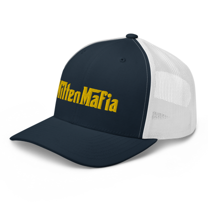 Michigan 'MittenMafia' Trucker Hat (Gangster Font) | Gold Embroidery