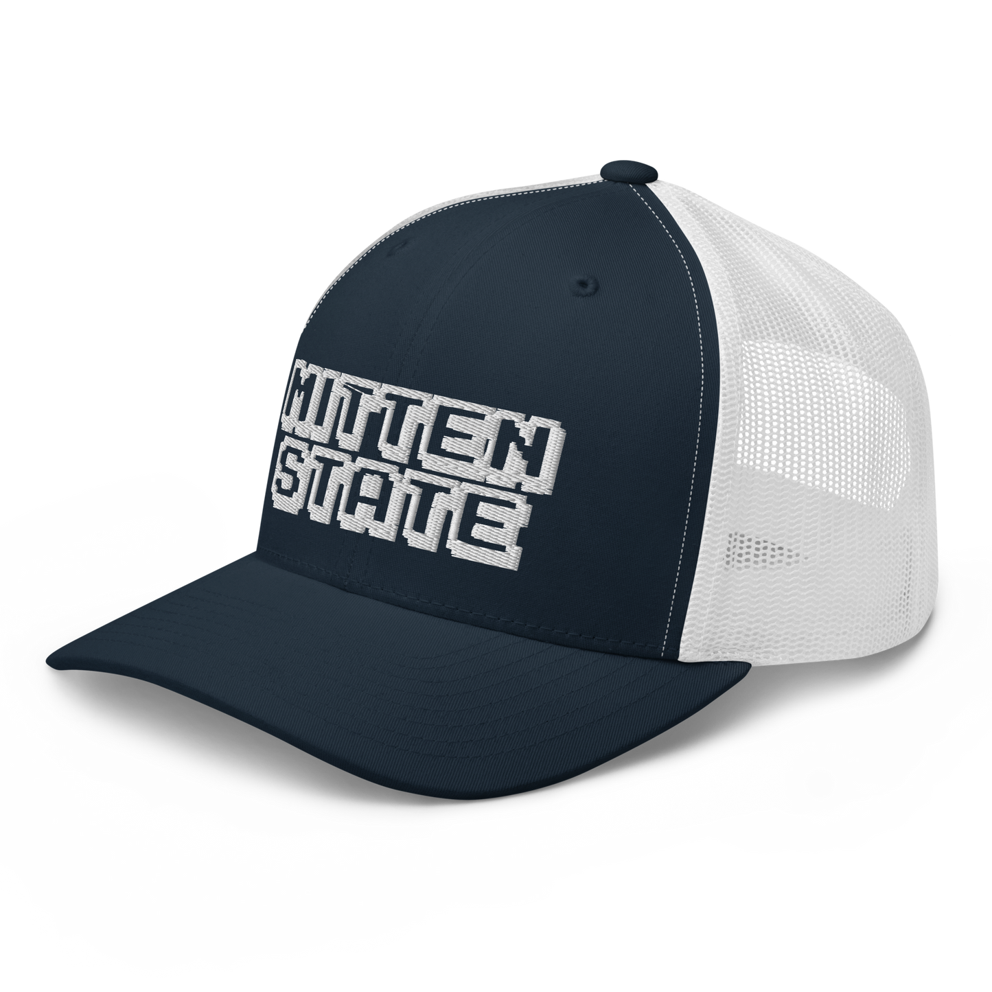 Michigan 'Mitten State' Trucker Hat (Arcade Font)