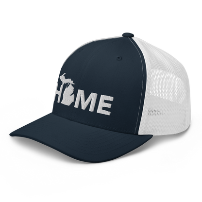 Michigan 'Home' Trucker Hat (Geometric Sans Font)