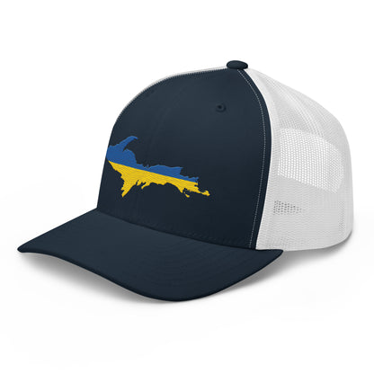 Michigan Upper Peninsula Trucker Hat (Ukraine Edition)