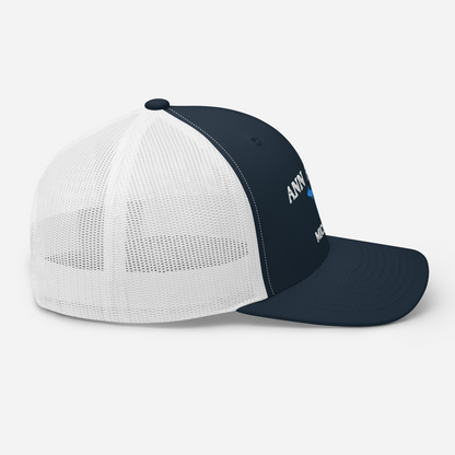 'Ann Arbor Michigan' Trucker Hat (w/ Michigan Outline)