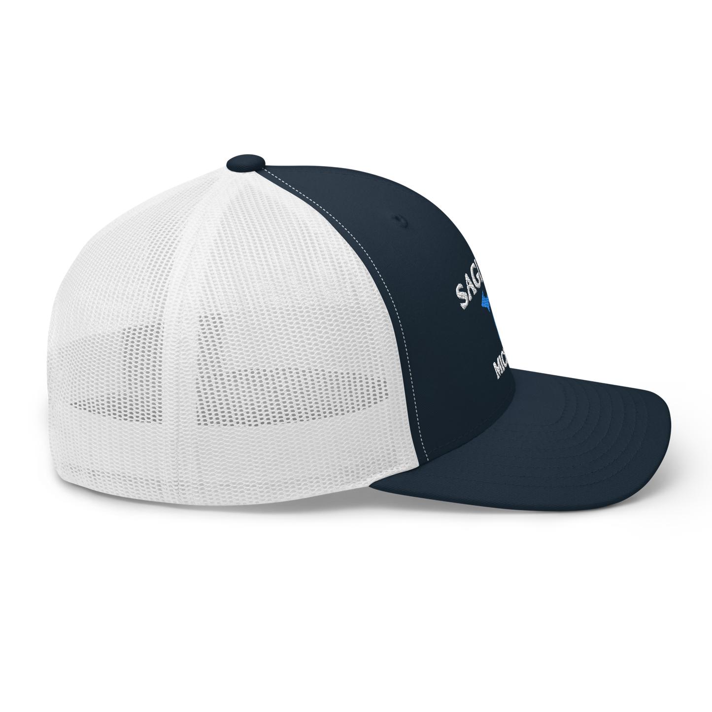 'Saginaw Michigan' Trucker Hat (w/ Michigan Outline)