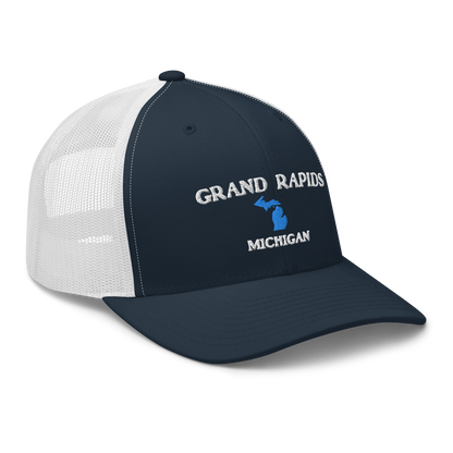 'Grand Rapids Michigan' Trucker Hat (w/ Michigan Outline)