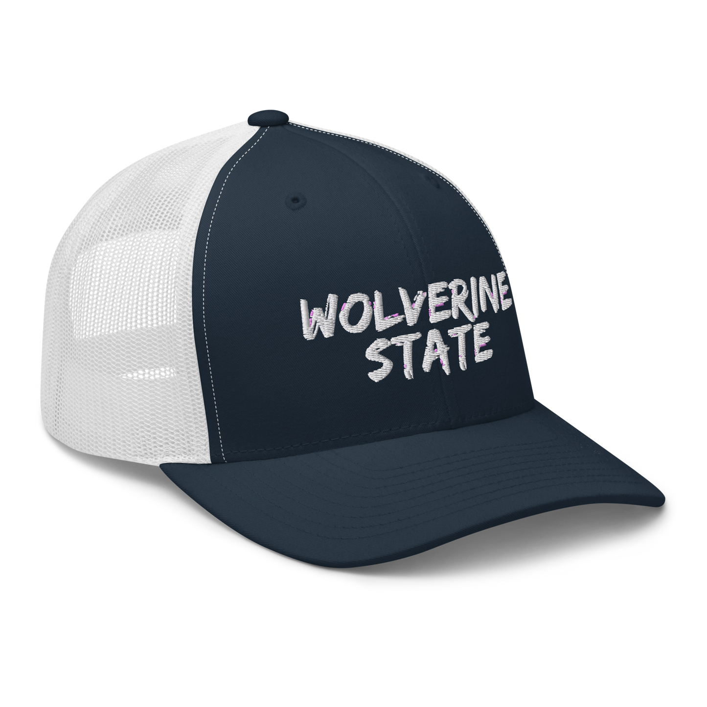 Michigan 'Wolverine State' Trucker Hat (Angry Brush Font)