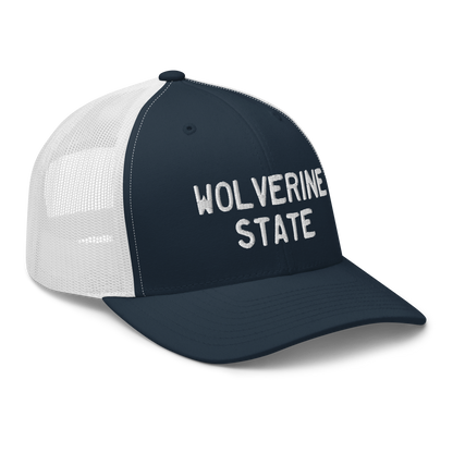 Michigan 'Wolverine State' Trucker Hat (Licence Plate Font)