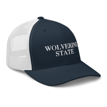 Michigan 'Wolverine State' Trucker Hat (Didone Font)