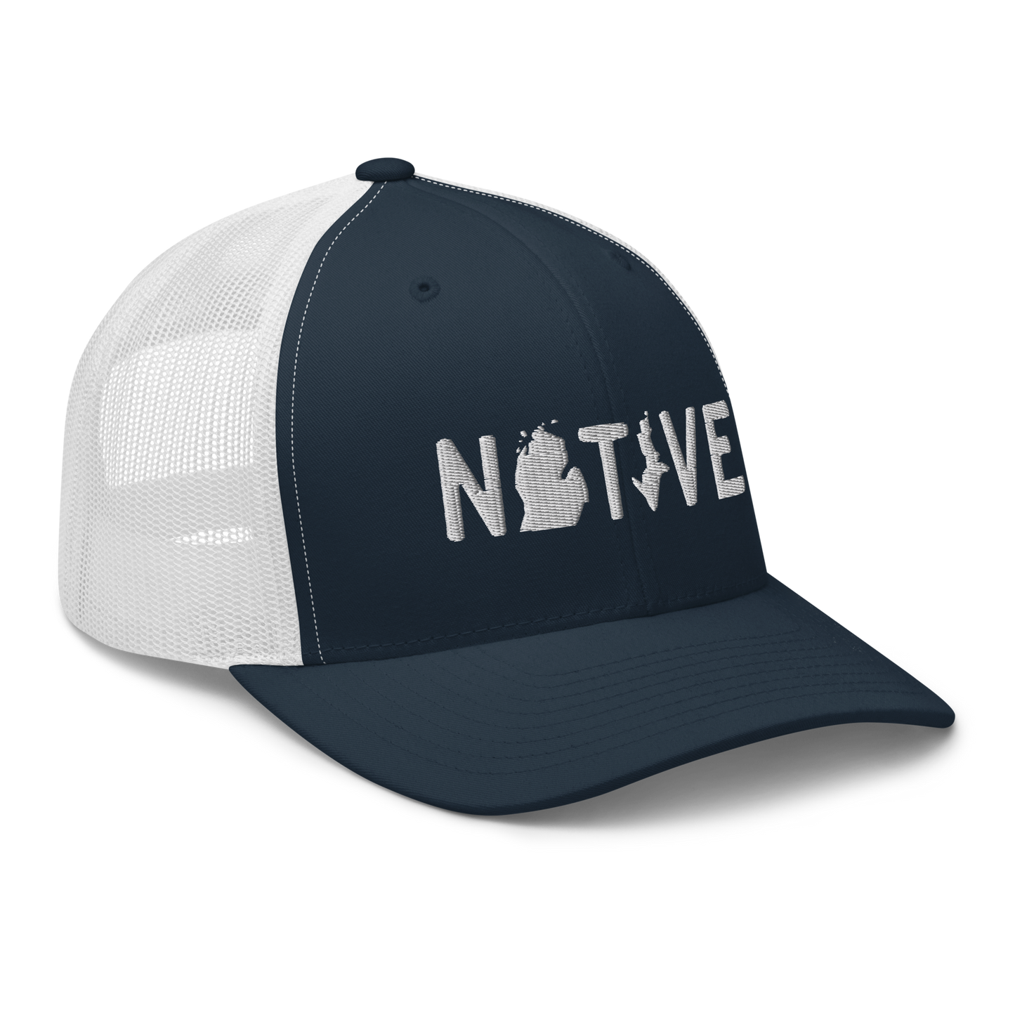 Michigan 'Native' Trucker Hat (Licence Plate Font)