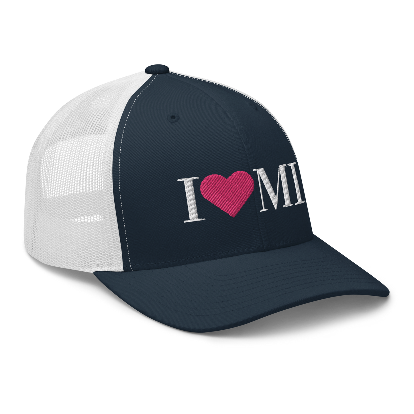 Michigan 'I ❤️ MI' Trucker Hat (Didone Font)