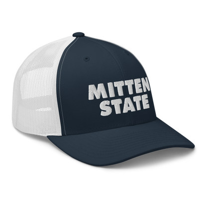 Michigan 'Mitten State' Trucker Hat (Geometric Sans Font)