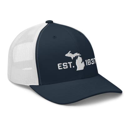 Michigan 'EST 1837' Trucker Hat (Athletic Font)