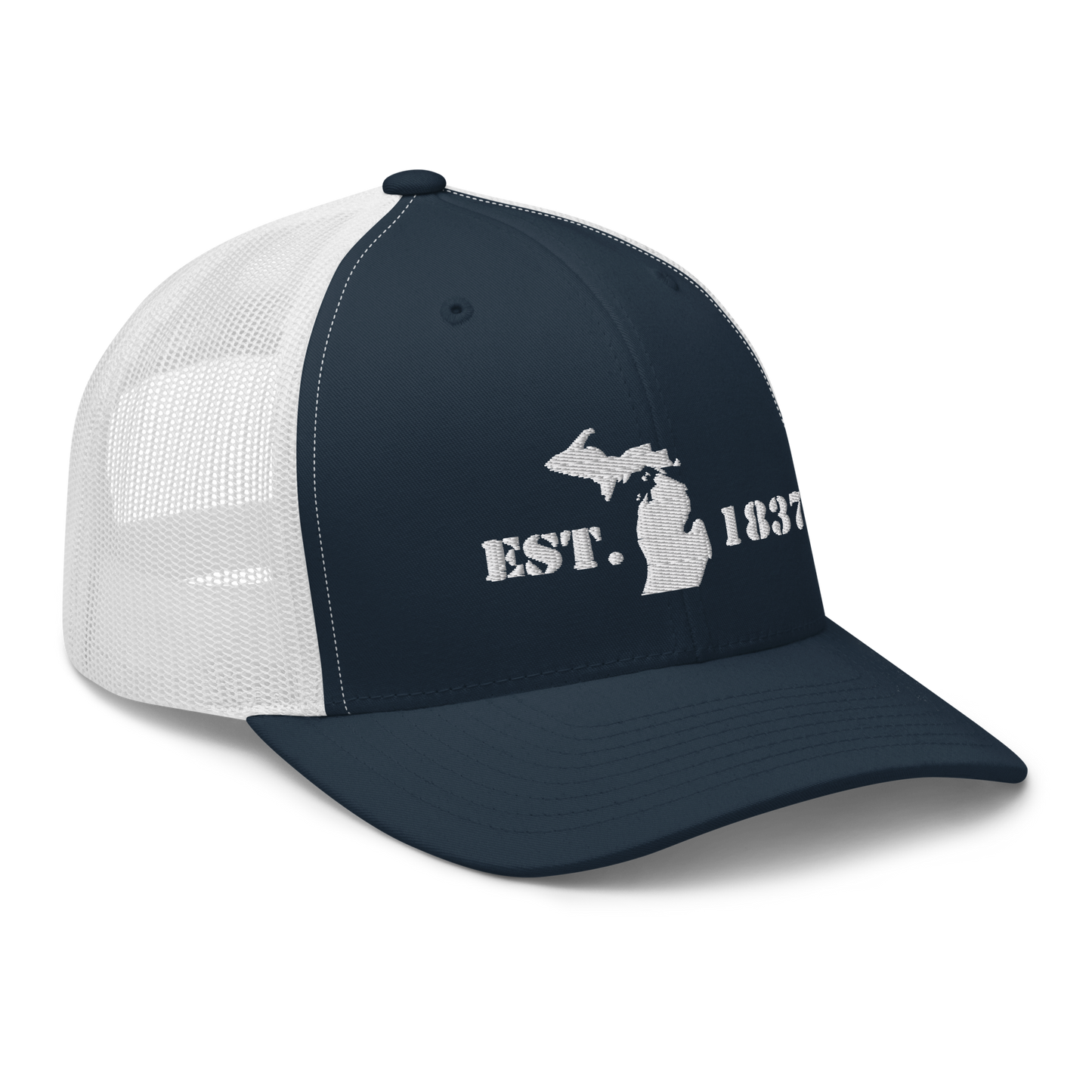 Michigan 'EST 1837' Trucker Hat (Army Font)