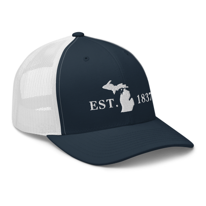 Michigan 'EST 1837' Trucker Hat (Didone Font)