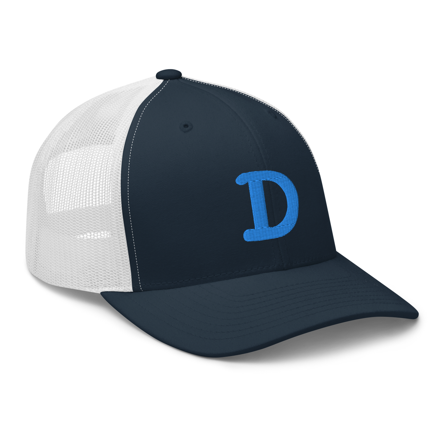 Detroit 'Old French D' Trucker Hat | Azure Embroidery