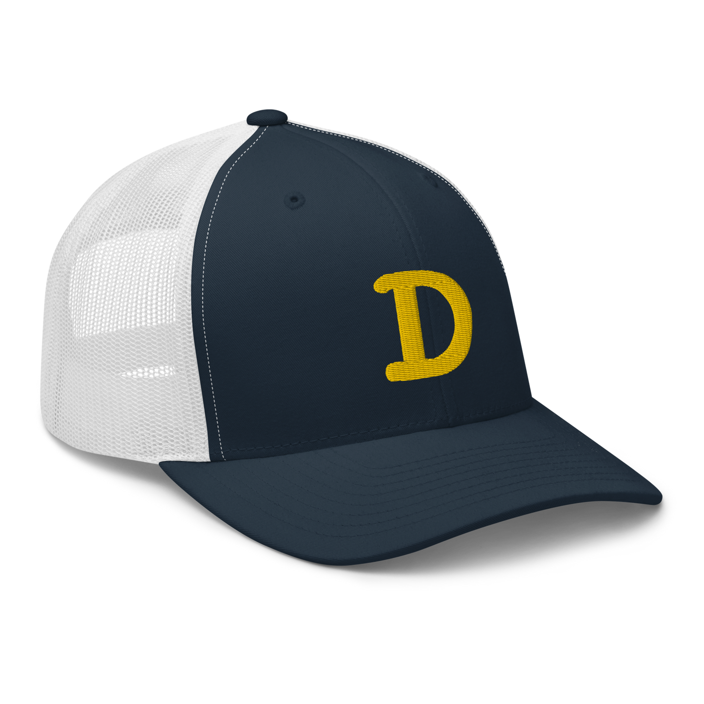 Detroit 'Old French D' Trucker Hat | Gold Embroidery