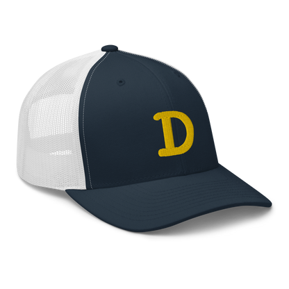 Detroit 'Old French D' Trucker Hat | Gold Embroidery