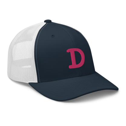 Detroit 'Old French D' Trucker Hat | Pink Embroidery