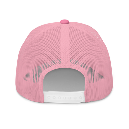 Michigan 'MI' Trucker Hat (1940s Baseball Font) | Pink Embroidery