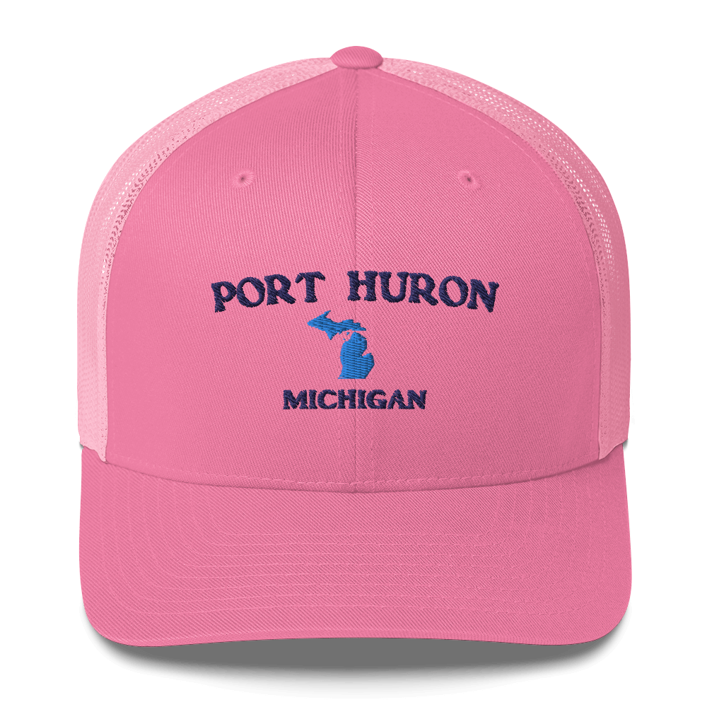 'Port Huron Michigan' Trucker Hat (w/ Michigan Outline)