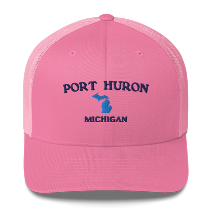 'Port Huron Michigan' Trucker Hat (w/ Michigan Outline)