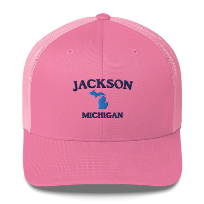 'Jackson Michigan' Trucker Hat (w/ Michigan Outline)