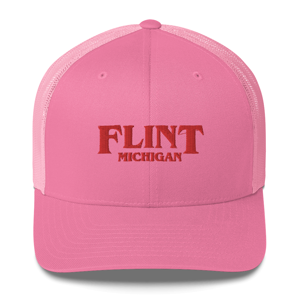 'Flint Michigan' Trucker Hat (1980s Drama Parody)