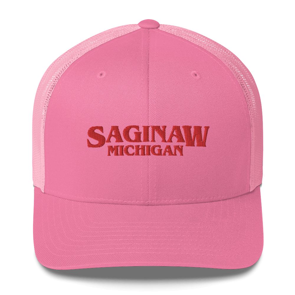 'Saginaw Michigan' Trucker Hat (1980s Drama Parody)