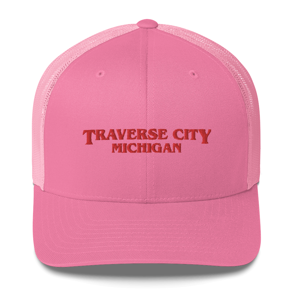 'Traverse City Michigan' Trucker Hat (1980s Drama Parody)