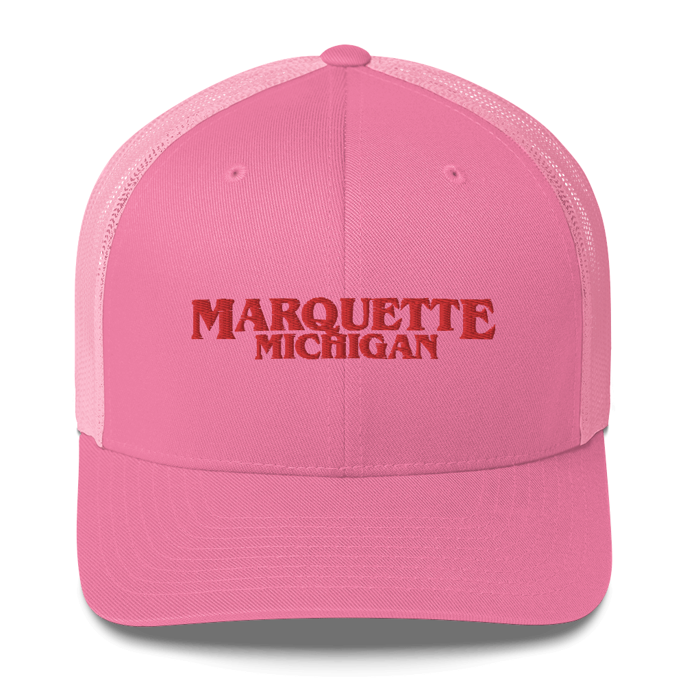 'Marquette Michigan' Trucker Hat (1980s Drama Parody)