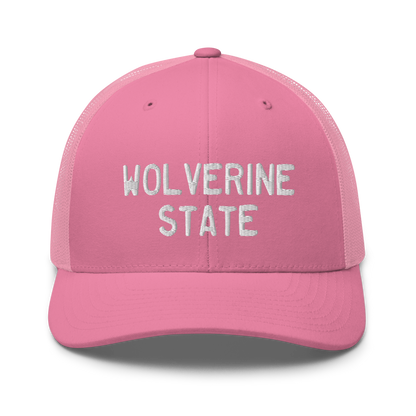 Michigan 'Wolverine State' Trucker Hat (Licence Plate Font)