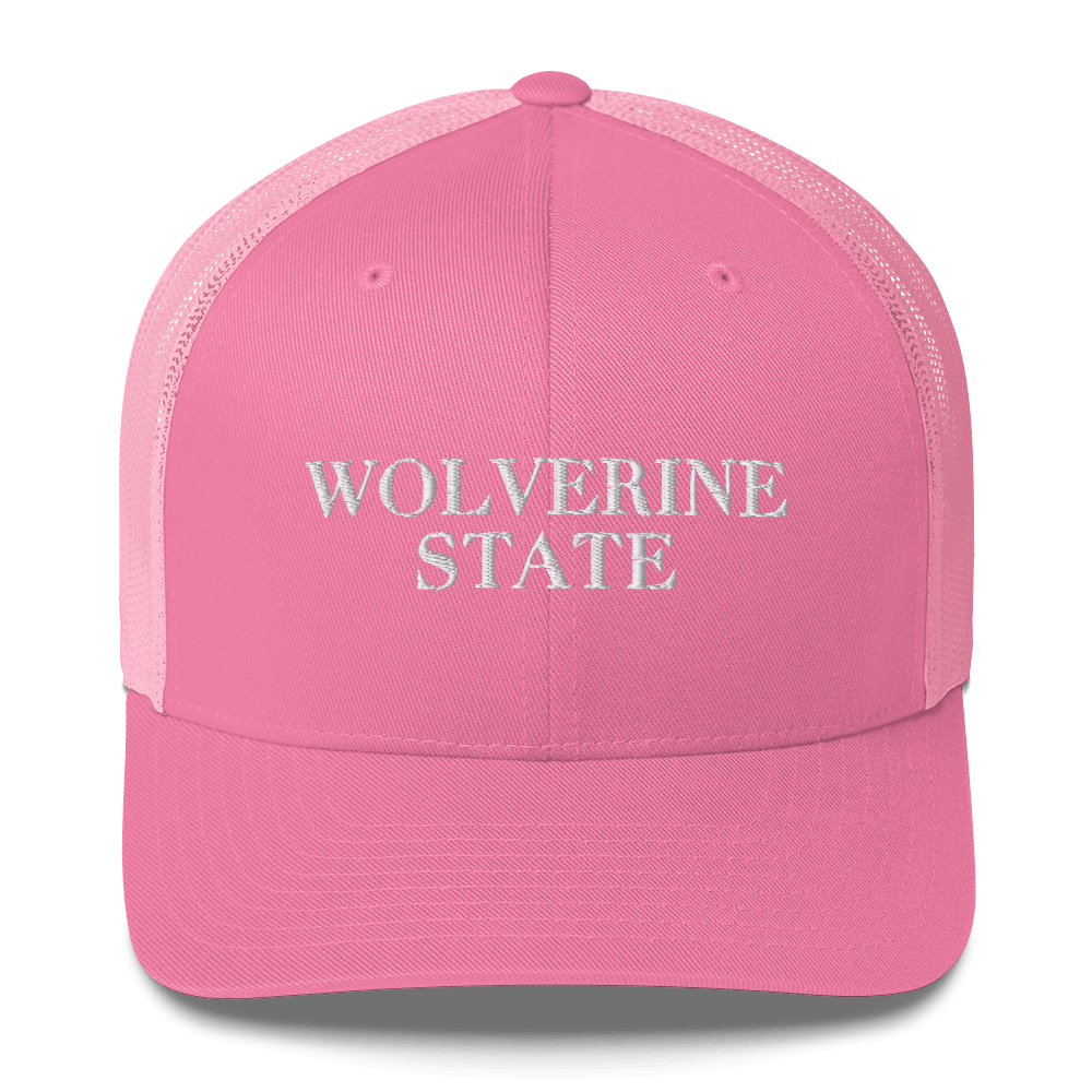 Michigan 'Wolverine State' Trucker Hat (Didone Font)