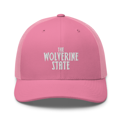 Michigan 'The Wolverine State' Trucker Hat (Vicious Mustelid Font)