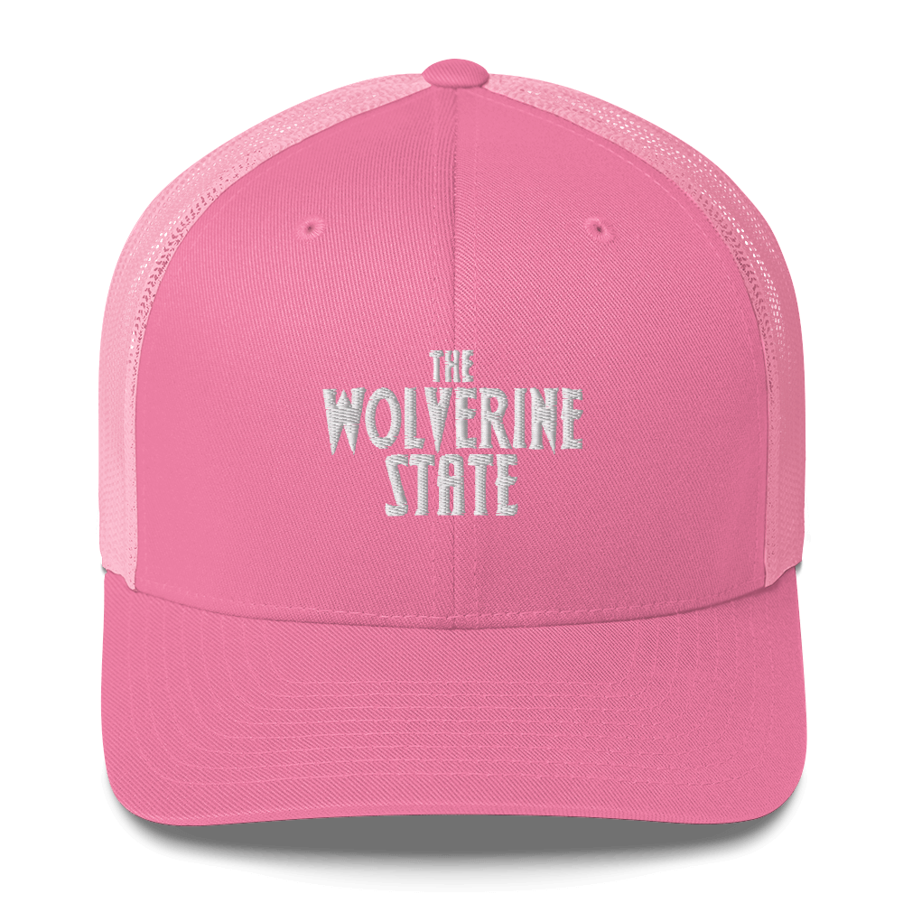 Michigan 'The Wolverine State' Trucker Hat (Vicious Mustelid Font)