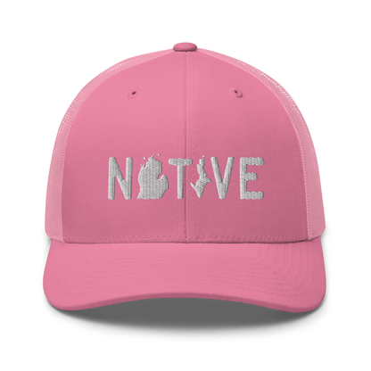 Michigan 'Native' Trucker Hat (Licence Plate Font)