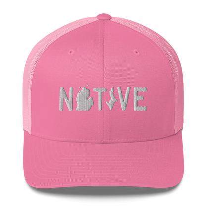 Michigan 'Native' Trucker Hat (Licence Plate Font)