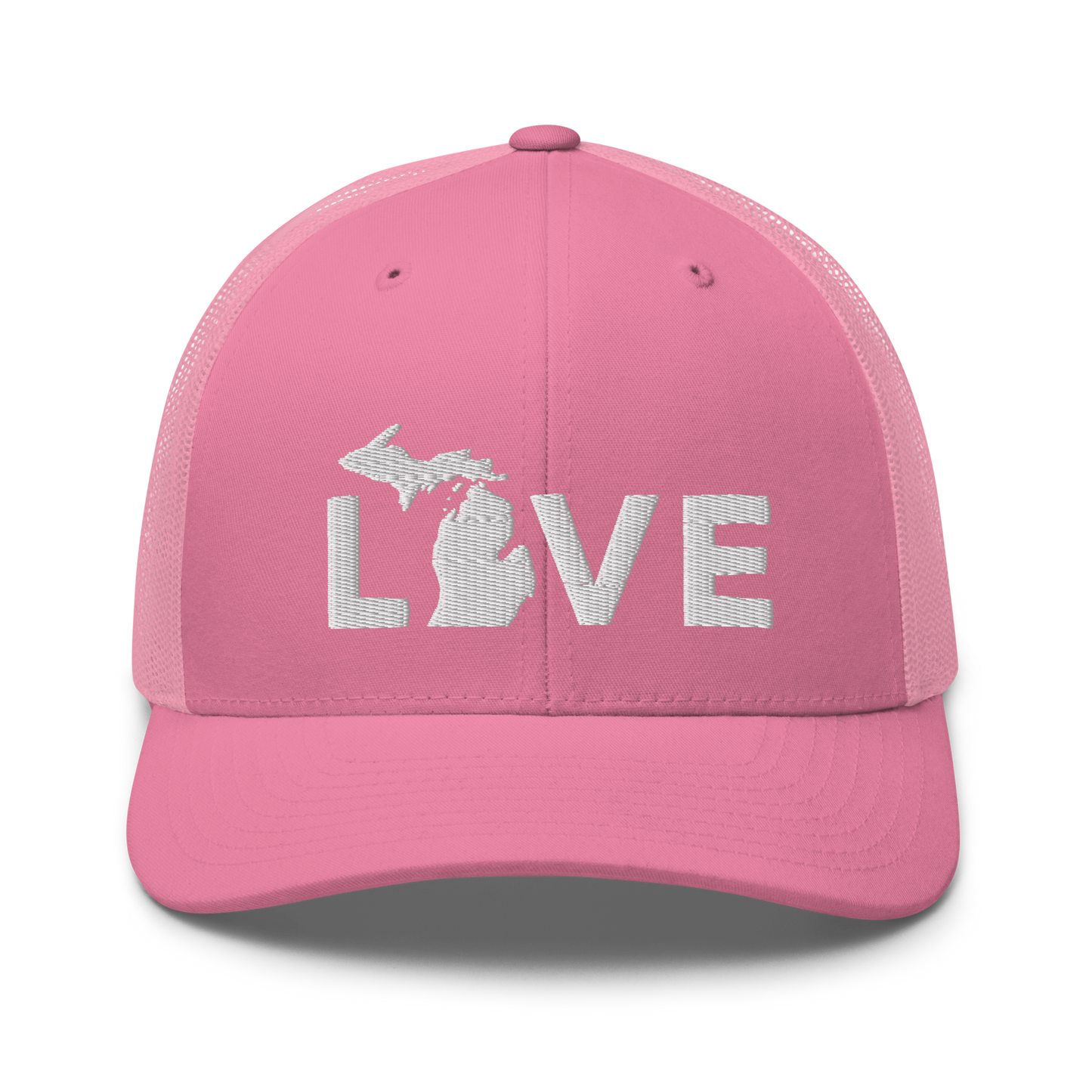 Michigan 'Love' Trucker Hat (Geometric Sans Font)