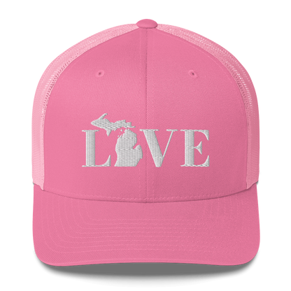 Michigan 'Love' Trucker Hat (Didone Font)