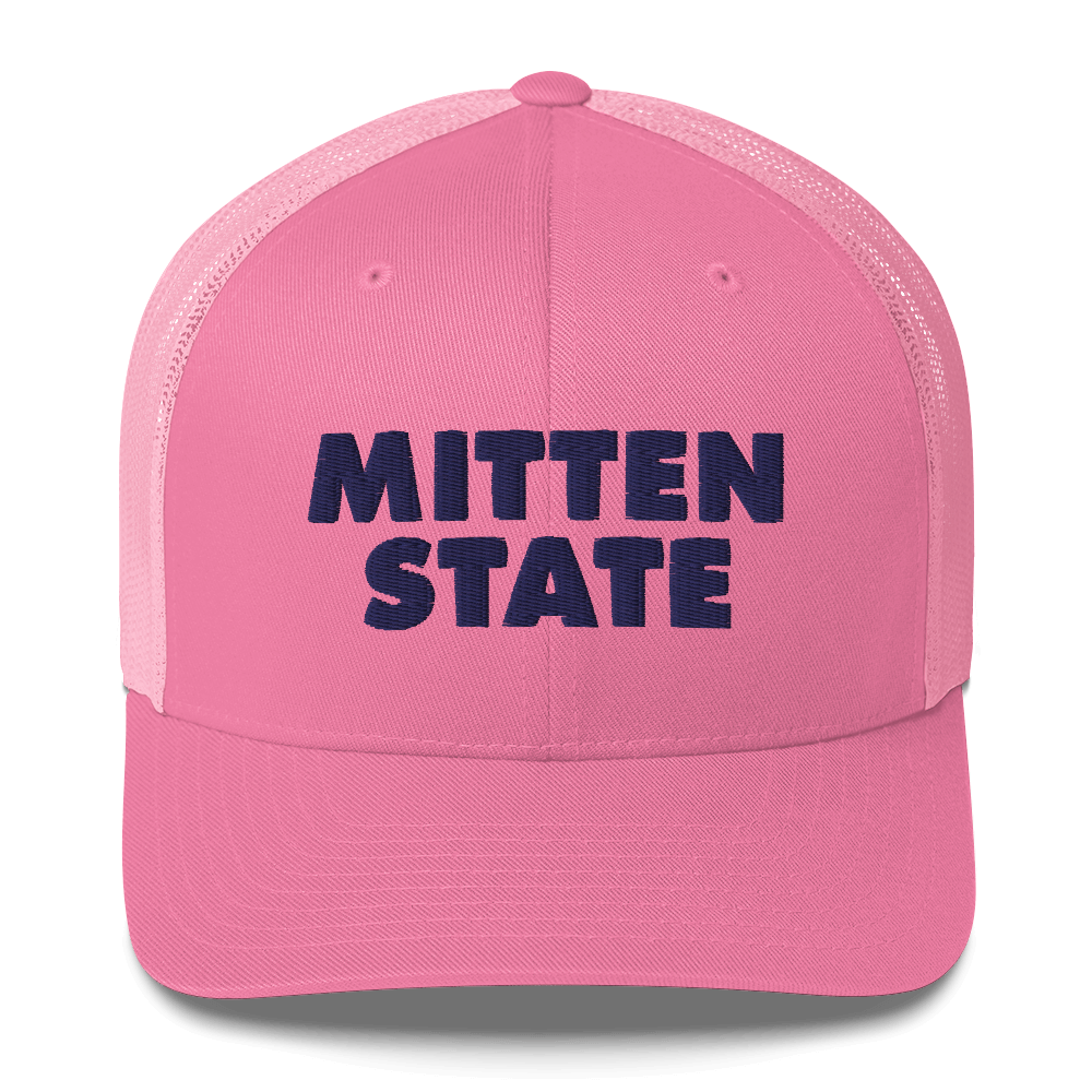 Michigan 'Mitten State' Trucker Hat (Geometric Sans Font)